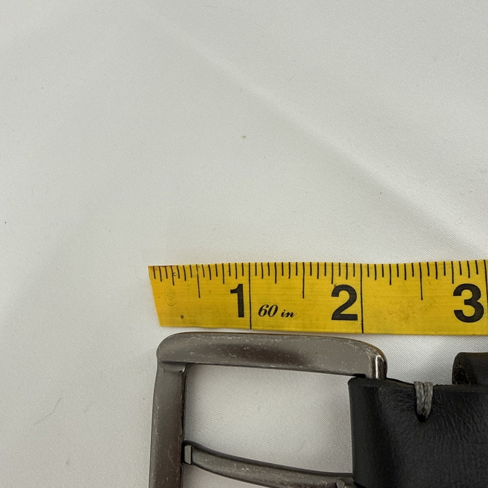 Fossil Mens Black Genuine Leather Belt Silver Buckle Size 40 Casual Career - Picture 15 of 16